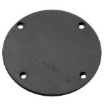 Flat back for dial indicator Ø50 mm with 4 holes